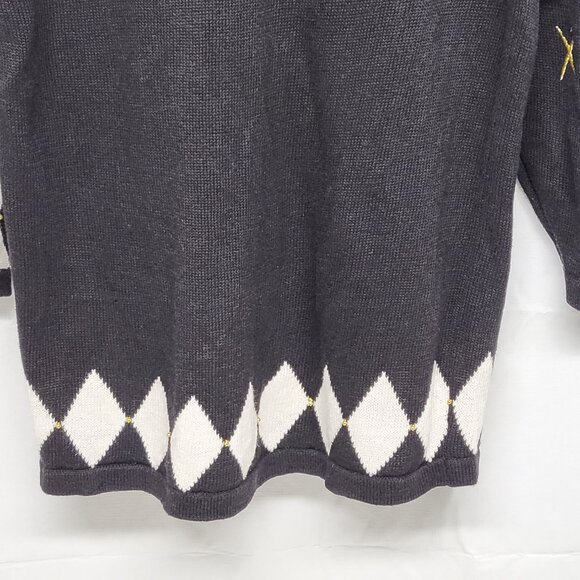 Vintage Womens Sweater One Size Plus Circus Whimsical Embroidered Chain Beads - Picture 11 of 15